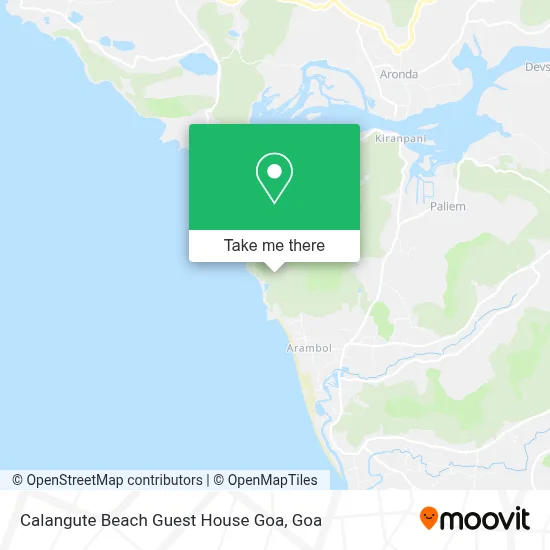 Calangute Beach Guest House Goa map