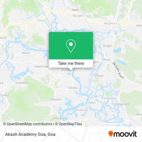 Akash Academy Goa map