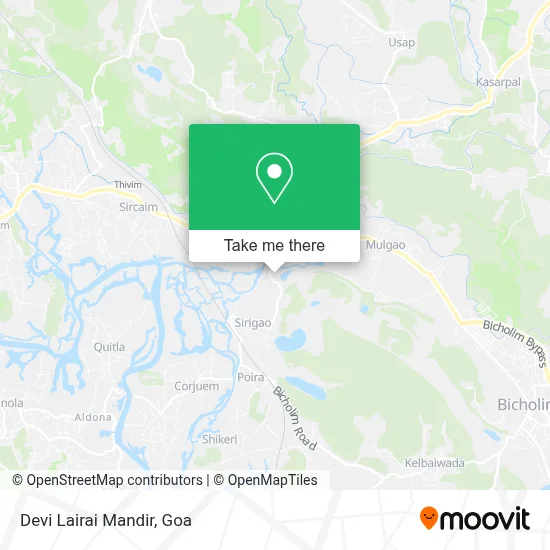 Devi Lairai Mandir map
