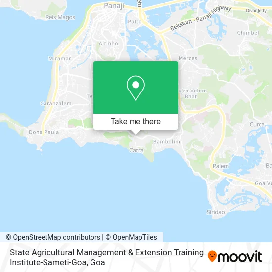 State Agricultural Management & Extension Training Institute-Sameti-Goa map