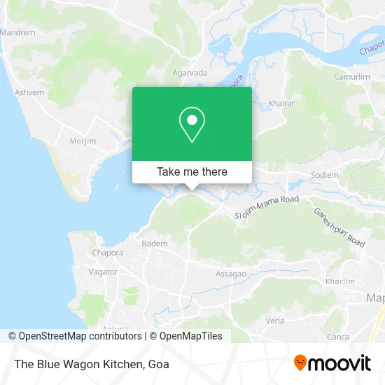 The Blue Wagon Kitchen map
