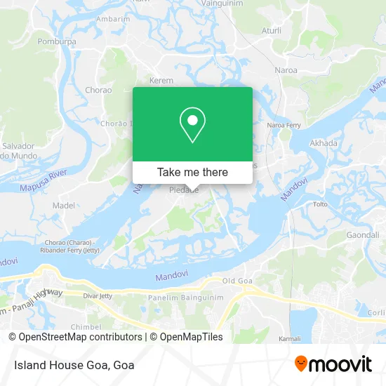 Island House Goa map