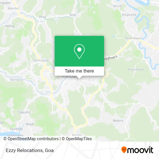 Ezzy Relocations map