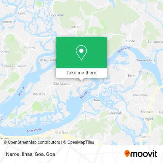 Naroa, Ilhas, Goa map