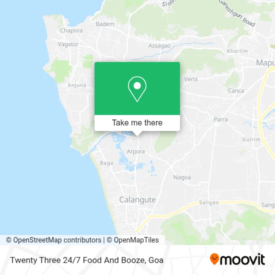 Twenty Three 24 / 7 Food And Booze map