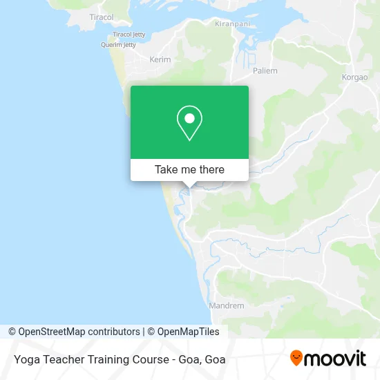 Yoga Teacher Training Course - Goa map