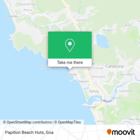 Papillon Beach Huts map