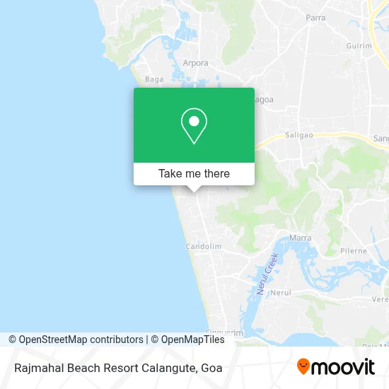 Rajmahal Beach Resort Calangute map