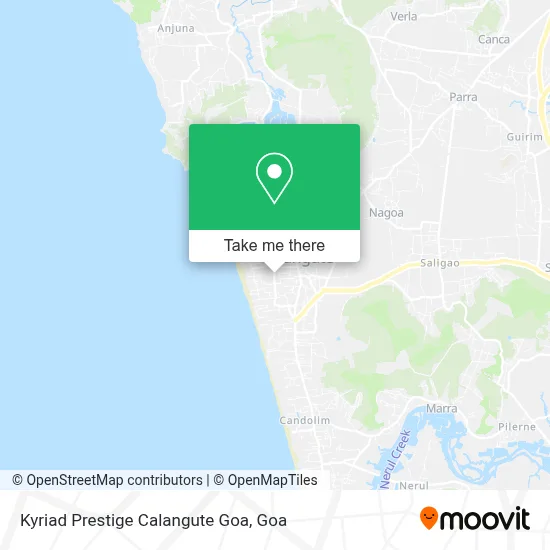 Kyriad Prestige Calangute Goa map