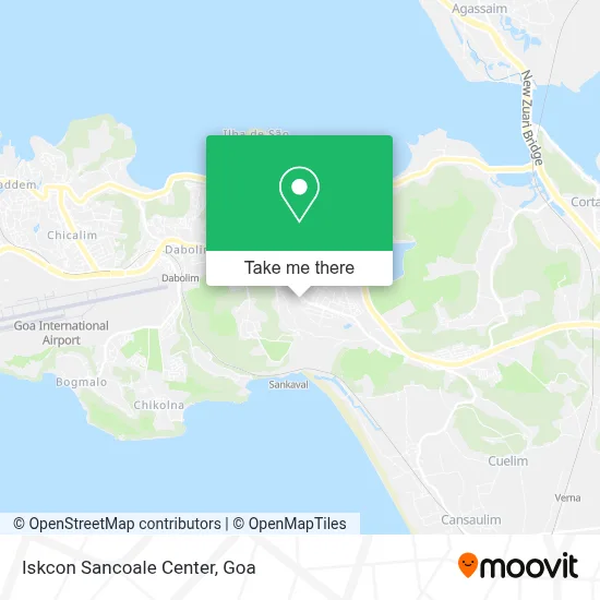 Iskcon Sancoale Center map