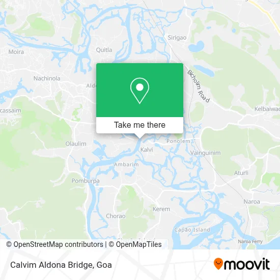 Calvim Aldona Bridge map