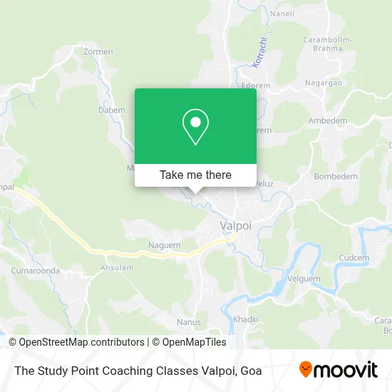 The Study Point Coaching Classes Valpoi map