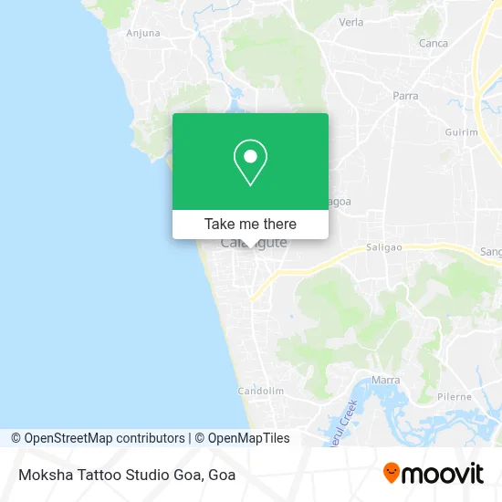 Moksha Tattoo Studio Goa map