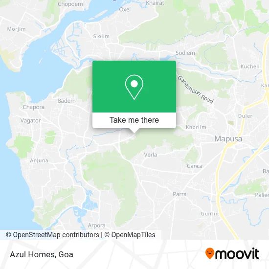 Azul Homes map