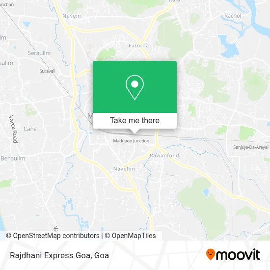 Rajdhani Express Goa map