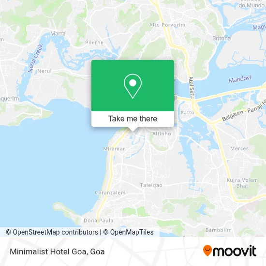 Minimalist Hotel Goa map