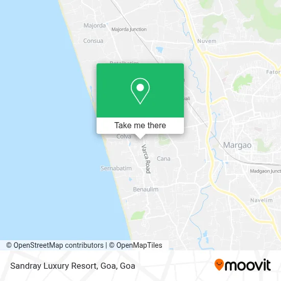 Sandray Luxury Resort, Goa map