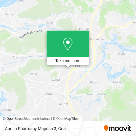 Apollo Pharmacy Mapusa 3 map
