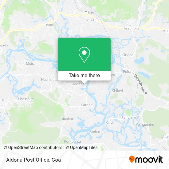 Aldona Post Office map