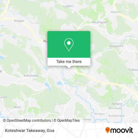 Koteshwar Takeaway map