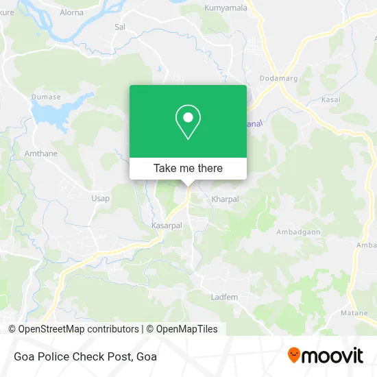Goa Police Check Post map