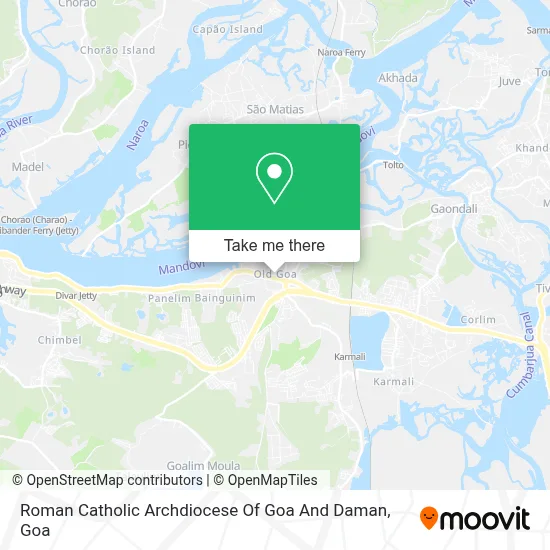 Roman Catholic Archdiocese Of Goa And Daman map