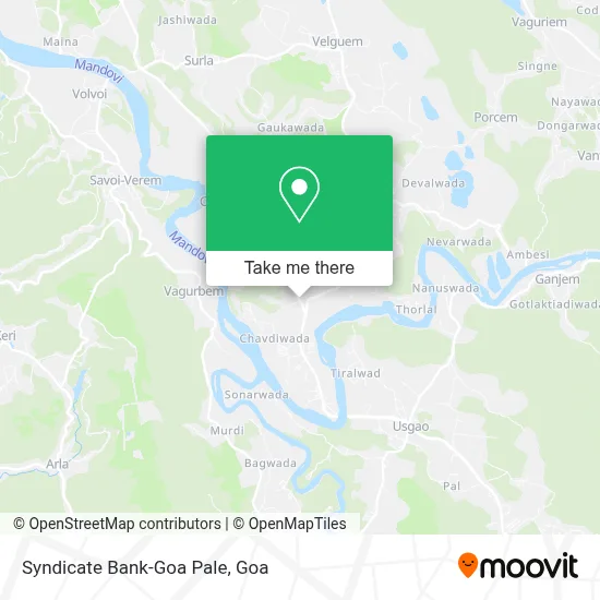 Syndicate Bank-Goa Pale map
