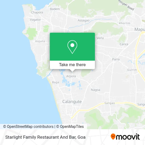 Starlight Family Restaurant And Bar map