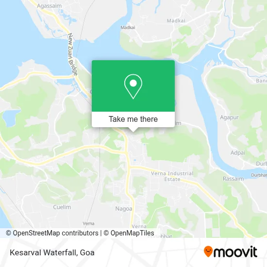 Kesarval Waterfall map