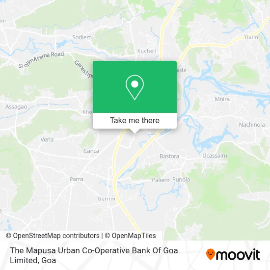 The Mapusa Urban Co-Operative Bank Of Goa Limited map