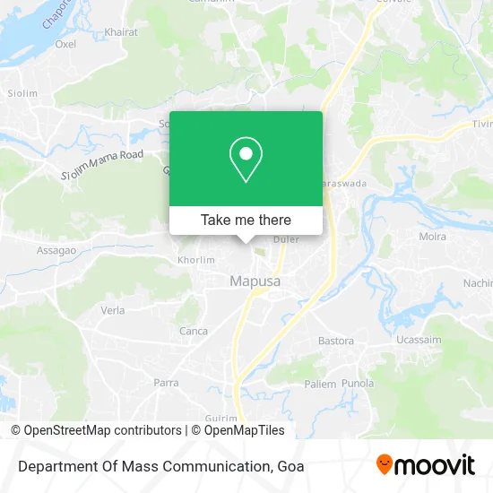 Department Of Mass Communication map