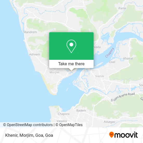 Khenir, Morjim, Goa map