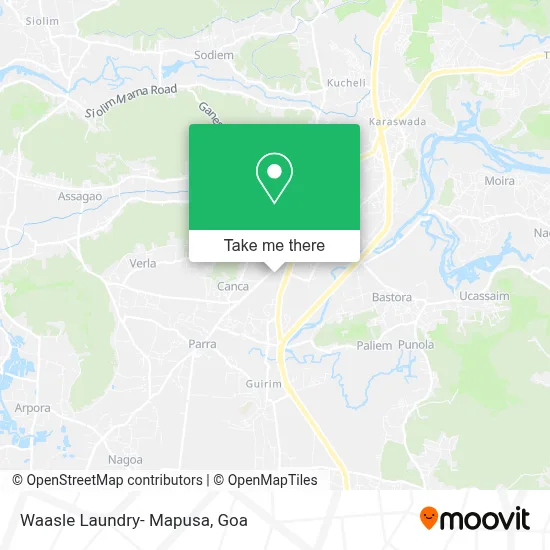 Waasle Laundry- Mapusa map