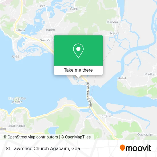 St.Lawrence Church Agacaim map