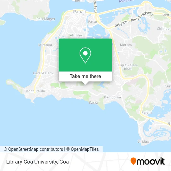 Library Goa University map