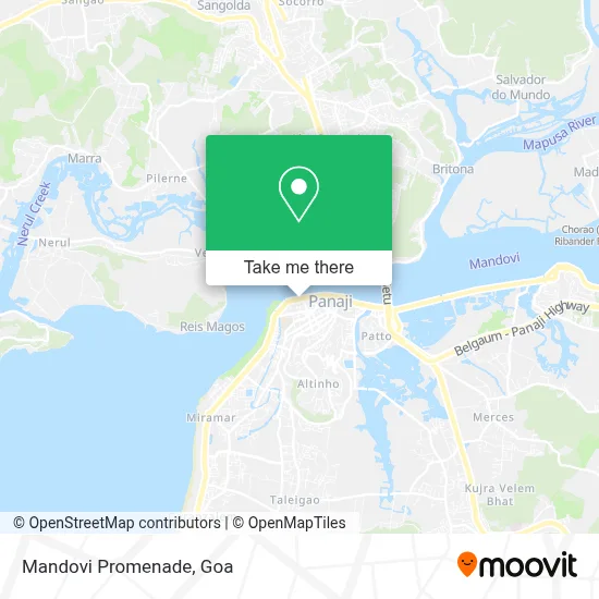 Mandovi Promenade map