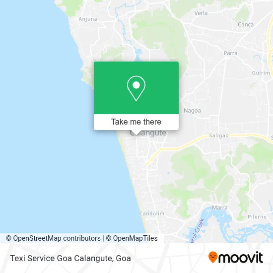 Texi Service Goa Calangute map
