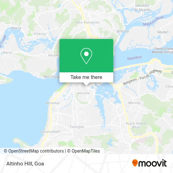Altinho Hill map