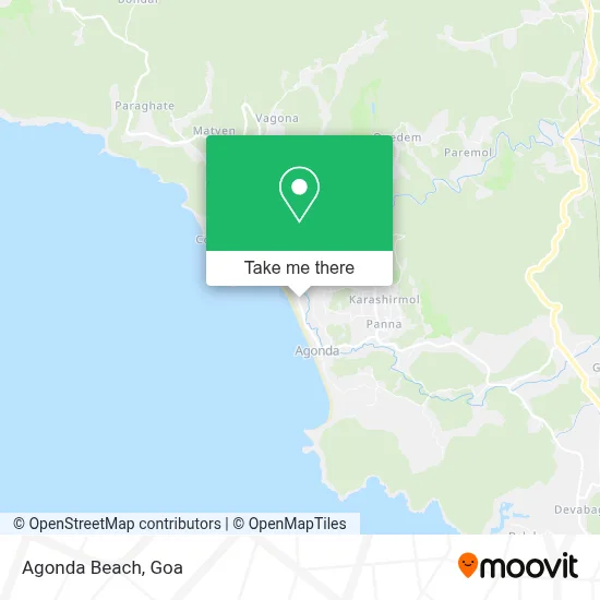Agonda Beach map