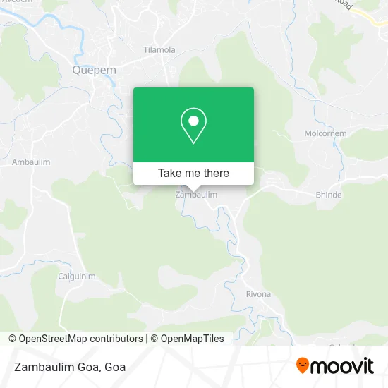 Zambaulim Goa map