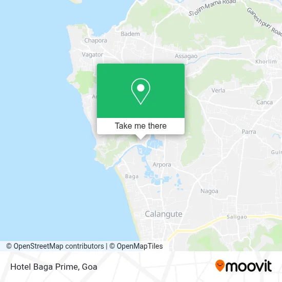 Hotel Baga Prime map