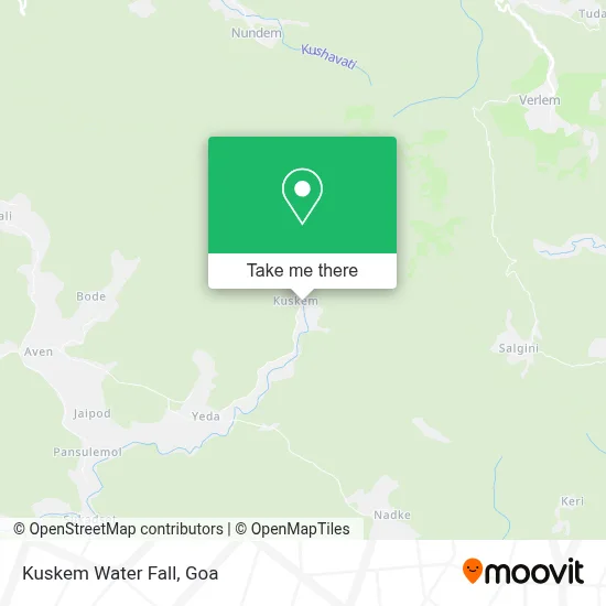 Kuskem Water Fall map