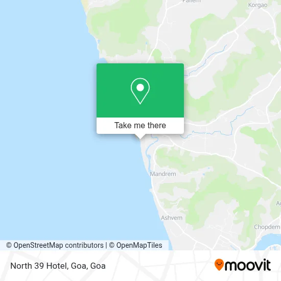 North 39 Hotel, Goa map