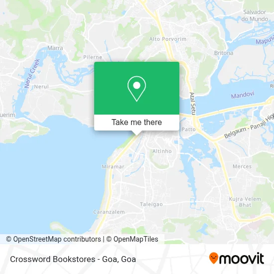 Crossword Bookstores - Goa map