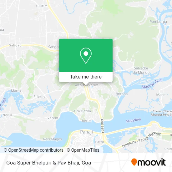 Goa Super Bhelpuri & Pav Bhaji map