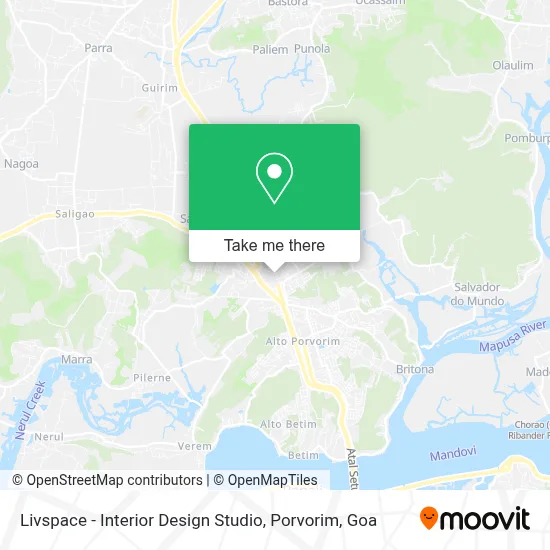 Livspace - Interior Design Studio, Porvorim map