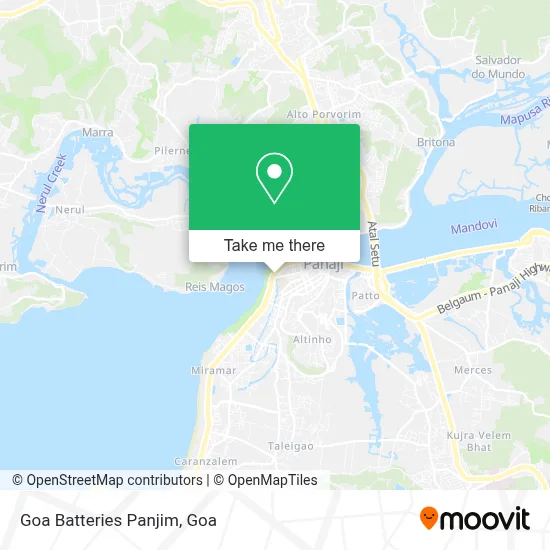 Goa Batteries Panjim map