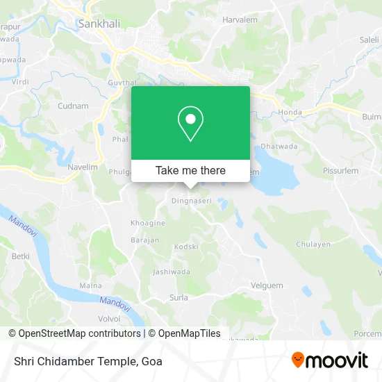 Shri Chidamber Temple map