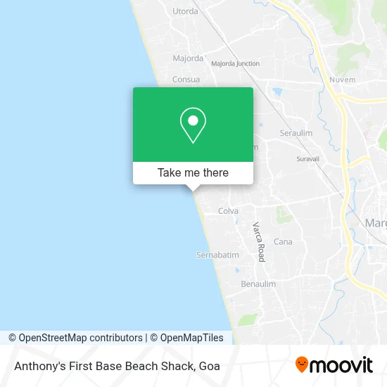 Anthony's First Base Beach Shack map