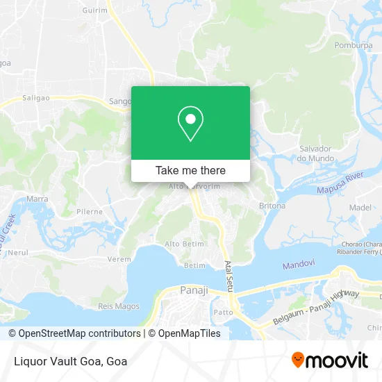 Liquor Vault Goa map